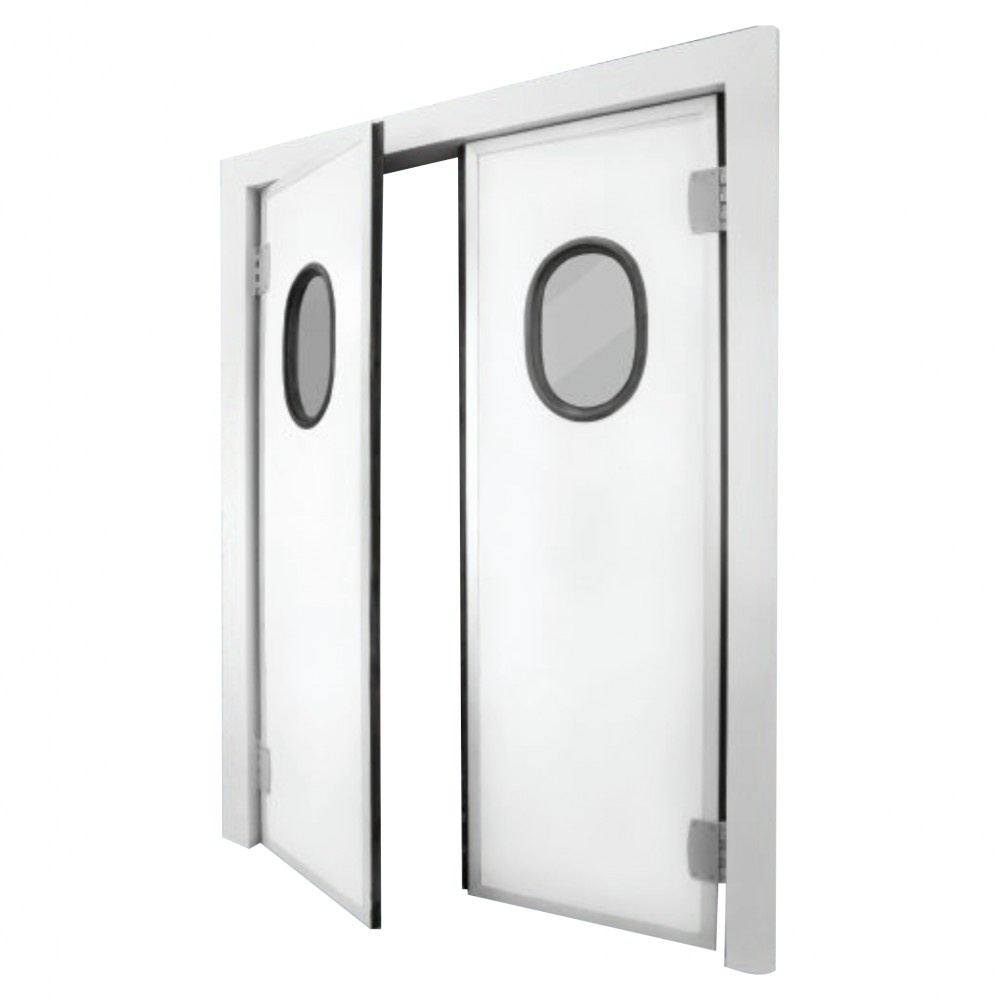 Usa pivotanta pentru spatiile de lucru, 2 canate, 40mm, deschidere in ambele sensuri, grosime perete 60mm - Windon