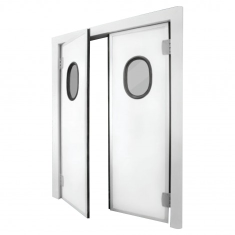 Usa pivotanta pentru spatiile de lucru, 2 canate, 40mm, deschidere in ambele sensuri, grosime perete 60mm - Windon