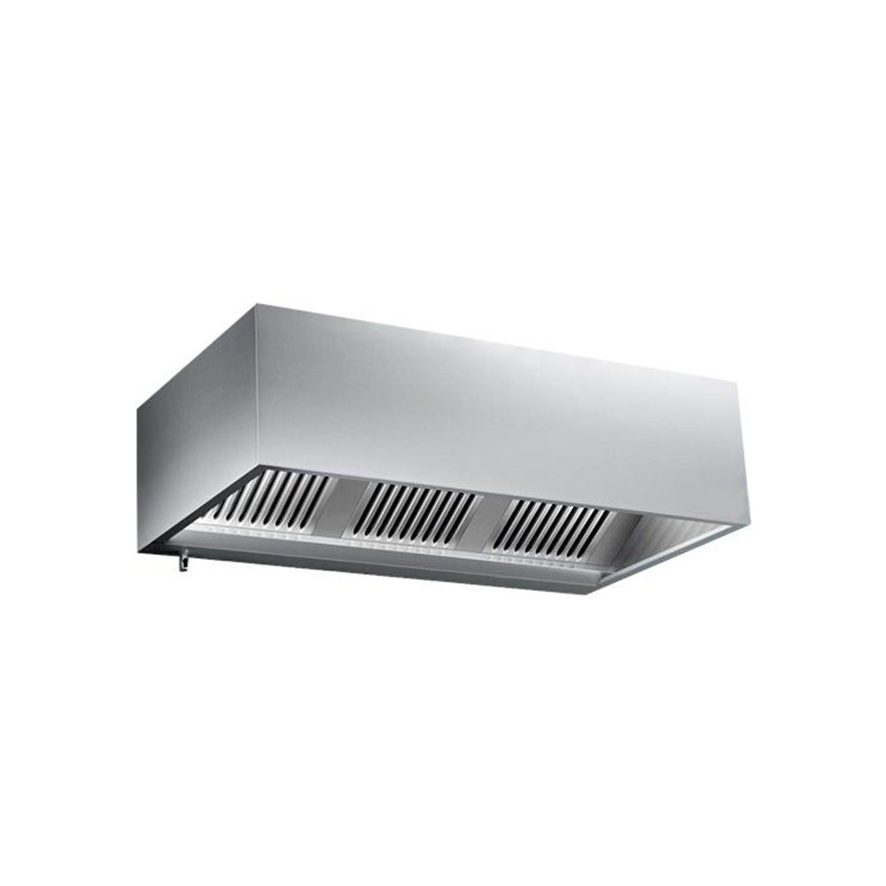 Hota inox cubica de perete cu filtre 1500x1400x500 mm