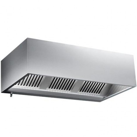 Hota inox cubica de perete cu filtre 2000x1100x500 mm
