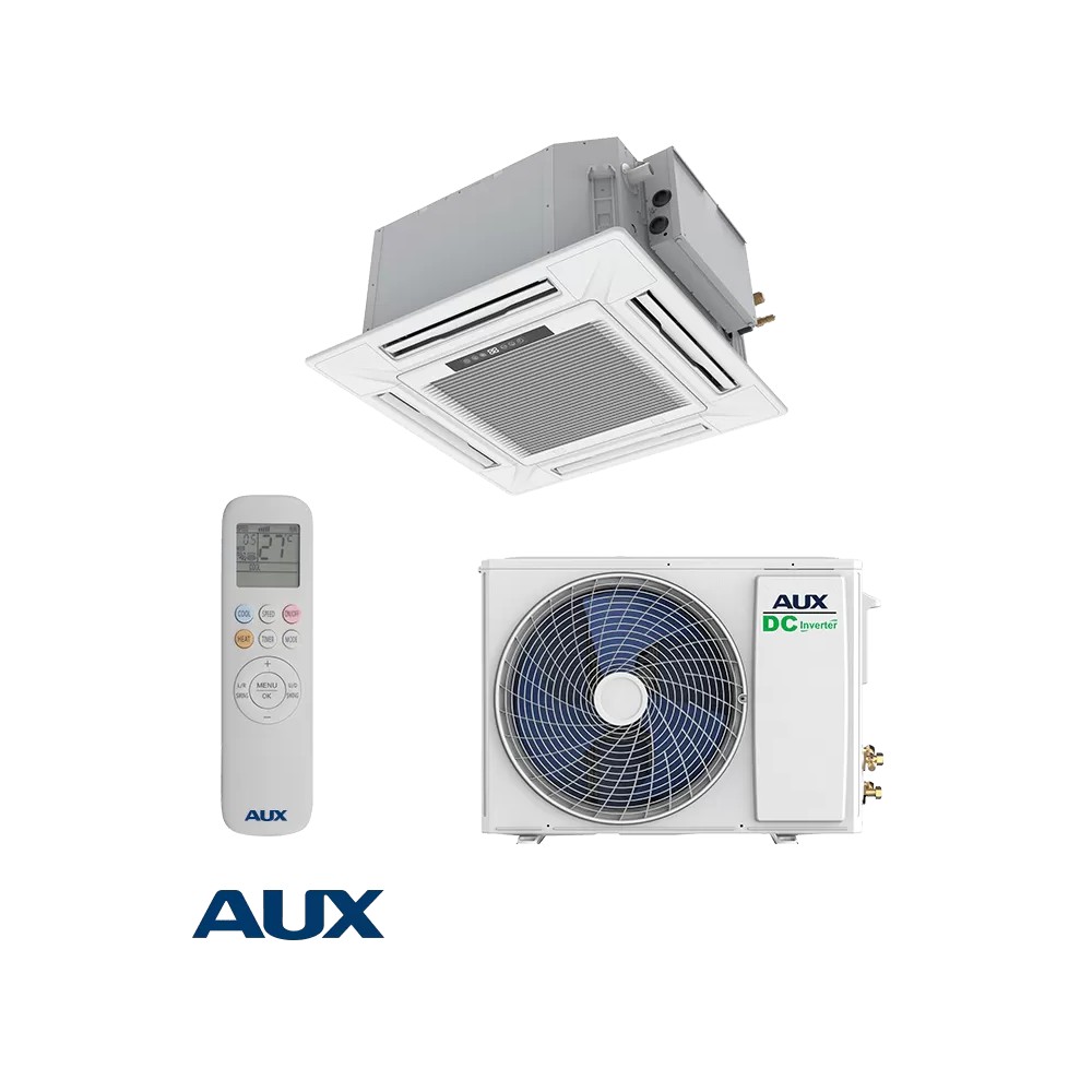 Sistem aer conditionat tip caseta, 4 directii, culoare alba, 24000BTU, A++/A+ - AUX